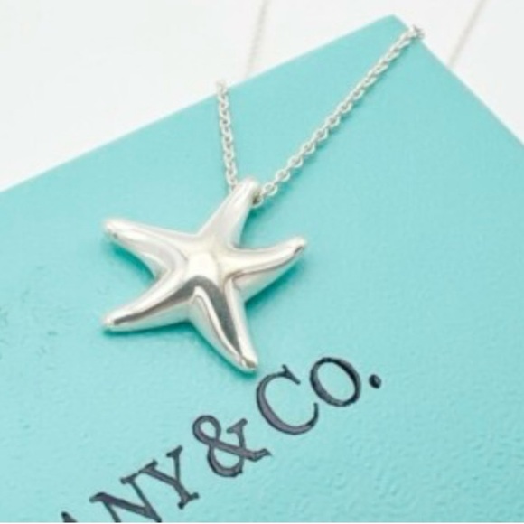 Vintage Tiffany & Co. Elsa Peretti Starfish Necklace – Solid Sterling Silver - Picture 1 of 6